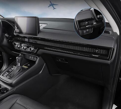 ملحقات السيارات تناسب Honda CR-V CRV 2023 2024 Inner Dashboard Center Console AC Air Vent Cover Cover Trim Glossy Black 2 PC in Kuwait