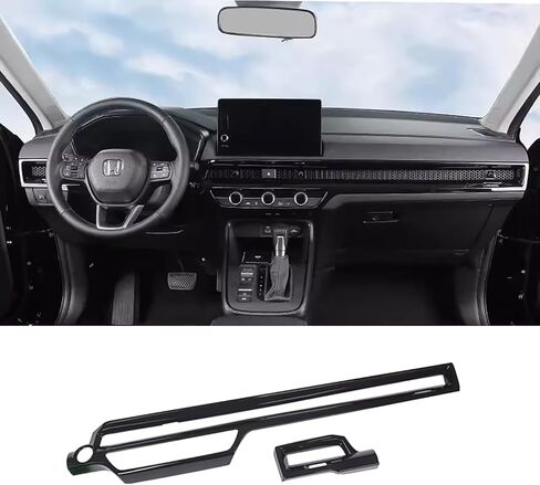 Car Accessories Fit for Honda CR-V CRV 2023 2024 Inner Dashboard Center Console AC Air Vent Outlet Cover Trim Glossy Black ABS 2 PC in Saudi Arabia