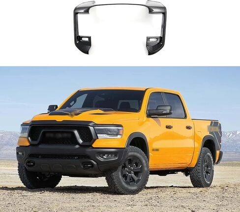 Car Accessories Fit for Dodge RAM 1500 2024 2023 2022 2021 2020 2019 Center Console Navigation Side Panel Cover Trims Middle Air Vent Outlet Panel Molding Trims (Carbon Fiber Style) 1PC ABS in Saudi Arabia