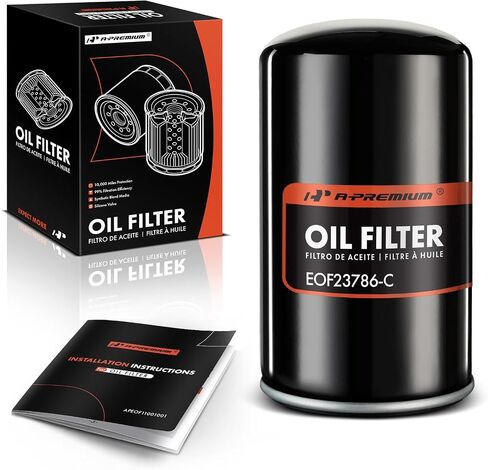 A-Premium 10k Miles Protection on On Filter متوافق مع Ford F-250 ، F-250 HD ، F-250 Super Duty ، F-350 ، F-350 Super Duty ، F-450 Super Duty ، F-550 Super Duty ، F-650 & International Harvester in Saudi Arabia