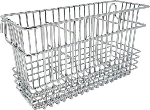 Better Houseware Cutlery Drying Basket with Hooks - Black Coated Steel Wire - 3 Compartments - Fits Most Dish Racks - Utensil Drying Rack for Sink in Saudi Arabia