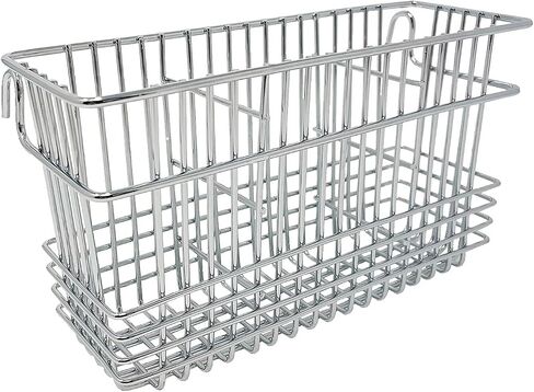 Better Houseware Cutlery Drying Basket with Hooks - Black Coated Steel Wire - 3 Compartments - Fits Most Dish Racks - Utensil Drying Rack for Sink in Saudi Arabia