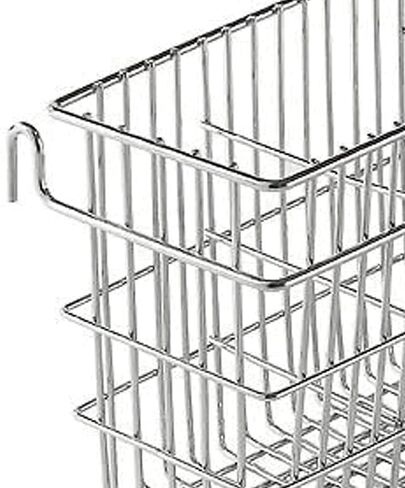 Better Houseware Cutlery Drying Basket with Hooks - Black Coated Steel Wire - 3 Compartments - Fits Most Dish Racks - Utensil Drying Rack for Sink in Saudi Arabia