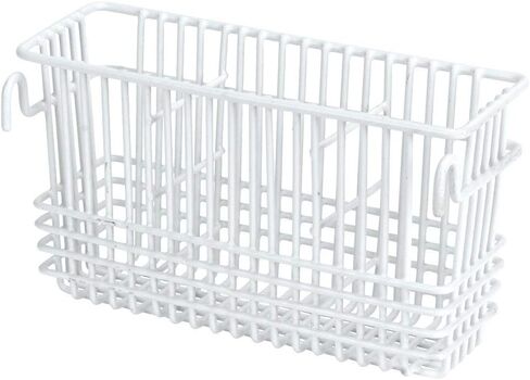 Better Houseware Cutlery Drying Basket with Hooks - Black Coated Steel Wire - 3 Compartments - Fits Most Dish Racks - Utensil Drying Rack for Sink in Saudi Arabia