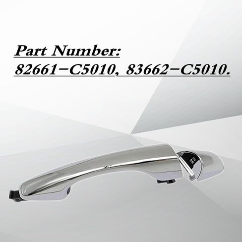 XQSMWF Chrome الخلفي الراكب الأيمن خارج مقبض الباب 82661-C5010 83662-C5010 متوافق مع Kia Sorento Ex LX 2015 2015 2017 2018 2019 2020 in Saudi Arabia