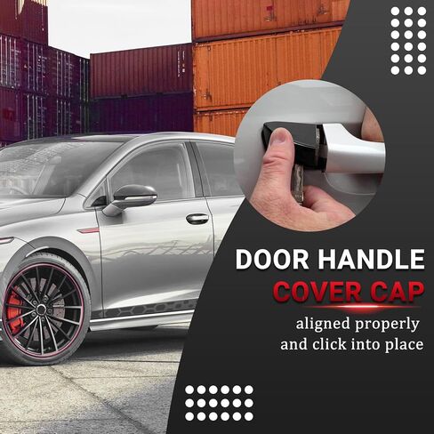 Door Handle Cover Compatible with Volkswagen Golf 2010-2014/Golf R 2.0L 2012-2013/Passat 2012-2019 Replace for P/N 1K8837879 1K8-837-879-GR-U - Gray in Saudi Arabia