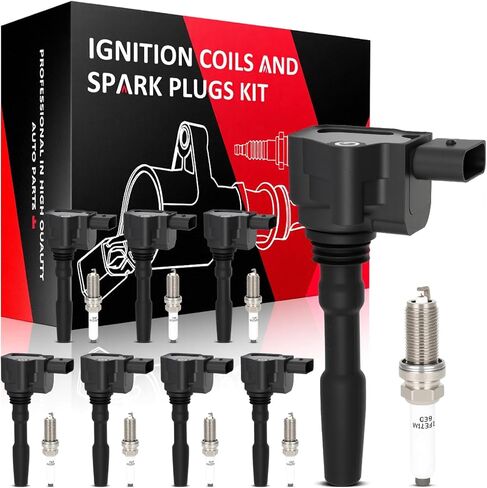 SCITOO 8 ignition coils + 8 iridium Spark Plugs 2015-2018 RS7 4.0L2016-2016 S7 4.0L 2016-2017 S8 4.0L 2015-2015 S8 4.0L Built After 3/30/15 079905110N,079905110J,UF766 in Saudi Arabia