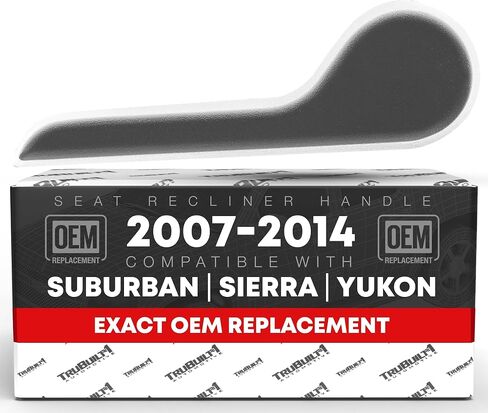 T1A Seat Recliner Handle, Front/Rear Left - Compatible with 2007-2013 Chevrolet Avalanche, 08-13 Silverado, 07-14 Suburban; 08-13 GMC Sierra, 07-14 Yukon XL - Textured Black - OEM 15232594, 74386 in Kuwait