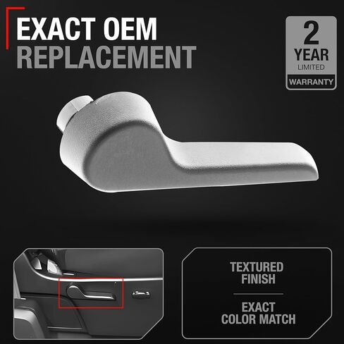 T1A Seat Recliner Handle, Front/Rear Left - Compatible with 2007-2013 Chevrolet Avalanche, 08-13 Silverado, 07-14 Suburban; 08-13 GMC Sierra, 07-14 Yukon XL - Textured Black - OEM 15232594, 74386 in Kuwait