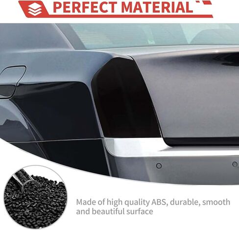 Tail Light Lamp Cover Guard Blackout Kit Exterior Accessories Compatible with Chrysler 300 300C,Smoked Black (2015+) in Kuwait