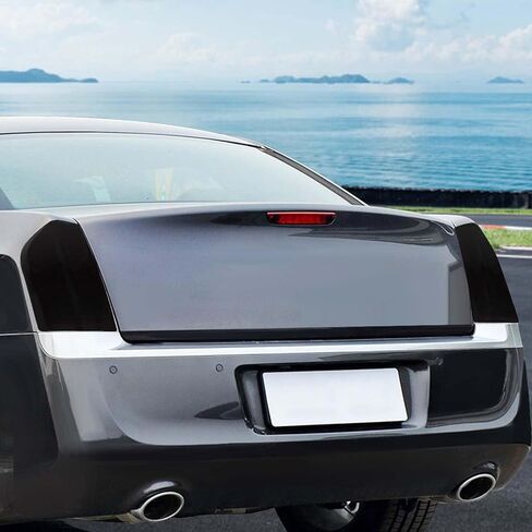 Tail Light Lamp Cover Guard Blackout Kit Exterior Accessories Compatible with Chrysler 300 300C,Smoked Black (2015+) in Kuwait
