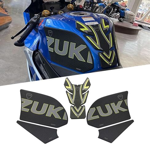 Suzuki GSX-R1000/GSX-R1000R 2017-2024 ملصق وسادة خزان الدراجات النارية ، ملصق مطاطي مضاد للانزلاق أسود ، نمط حديث ، مستطيل ، استخدام في الهواء الطلق in Kuwait