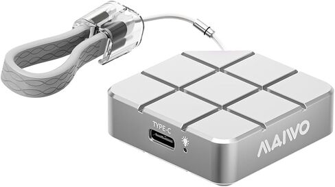 محرك الأقراص الصلبة الخارجي MAIWO 1 تيرابايت SSD المحمول، USB 3.2 GEN 2 Type-C حتى 1050 ميجابايت/ثانية، Mini PSSD لهاتف iPhone 15 Pro Max MacBook Pro PS5، ألومنيوم (فضي) in Kuwait