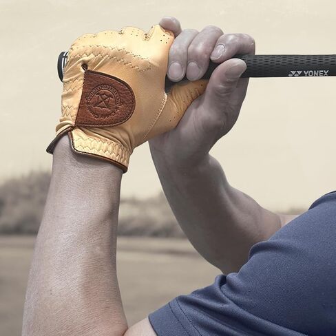 Caddie Classic High-End Vintage Men's Golf Gloves | Solely Crafted with AAA Cabretta Leather | Long-Lasting Durability with Comfortable & Soft Feeling | Golf Glove for Men in Saudi Arabia