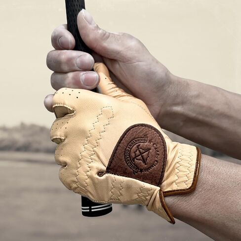 Caddie Classic High-End Vintage Men's Golf Gloves | Solely Crafted with AAA Cabretta Leather | Long-Lasting Durability with Comfortable & Soft Feeling | Golf Glove for Men in Saudi Arabia