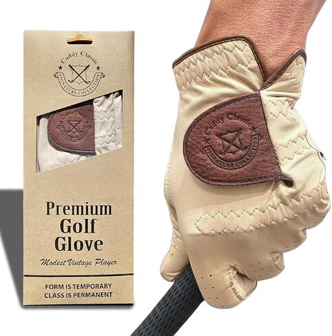 Caddie Classic High-End Vintage Men's Golf Gloves | Solely Crafted with AAA Cabretta Leather | Long-Lasting Durability with Comfortable & Soft Feeling | Golf Glove for Men in Saudi Arabia