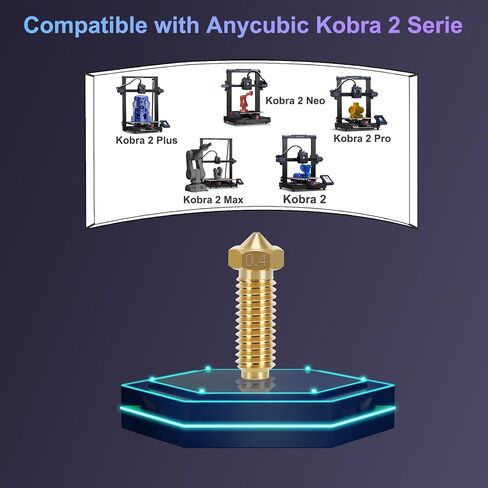 15PCS Nozzles Kit for Anycubic Kobra 2 Series, 7PCS 0.4mm 2PCS 0.2/0.6/0.8/1.0mm Extruder Hotend Hardened Steel Nozzles 3D Printer Parts for Anycubic Kobra 2/2 Neo/2 Pro/2 Plus/2 Max in Saudi Arabia