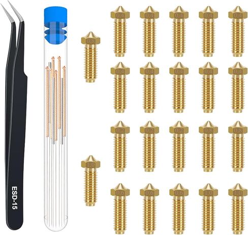 15PCS Nozzles Kit for Anycubic Kobra 2 Series, 7PCS 0.4mm 2PCS 0.2/0.6/0.8/1.0mm Extruder Hotend Hardened Steel Nozzles 3D Printer Parts for Anycubic Kobra 2/2 Neo/2 Pro/2 Plus/2 Max in Saudi Arabia