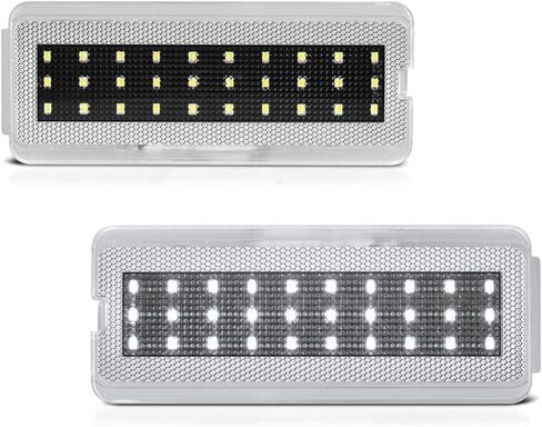 VIPMotoz Full LED White Door Door Panel مجاملة ضوء متوافق مع 1999-2007 FORD F250 F350 F450 F550 Superduty 2000-2005 SPORTION CROME LENS CLEAR in Saudi Arabia