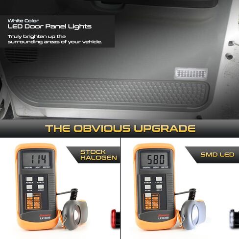 VIPMotoz Full LED White Door Door Panel مجاملة ضوء متوافق مع 1999-2007 FORD F250 F350 F450 F550 Superduty 2000-2005 SPORTION CROME LENS CLEAR in Saudi Arabia