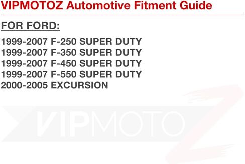 VIPMotoz Full LED White Door Door Panel مجاملة ضوء متوافق مع 1999-2007 FORD F250 F350 F450 F550 Superduty 2000-2005 SPORTION CROME LENS CLEAR in Saudi Arabia
