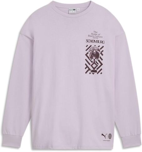 PUMA MENS نحن أساطير الرسوم البيانية رقبة طويلة الأكمام X Schomburg قمم غير رسمية - الأرجواني - الحجم م in Saudi Arabia