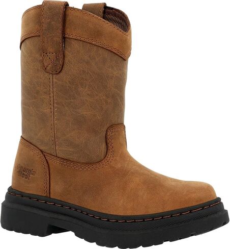 Georgia Boot Little Kids 'Superlyte Pull On Boot ، Brown ، Size 2 (M) in Saudi Arabia