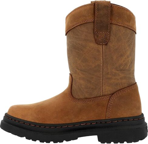 Georgia Boot Little Kids 'Superlyte Pull On Boot ، Brown ، Size 2 (M) in Saudi Arabia