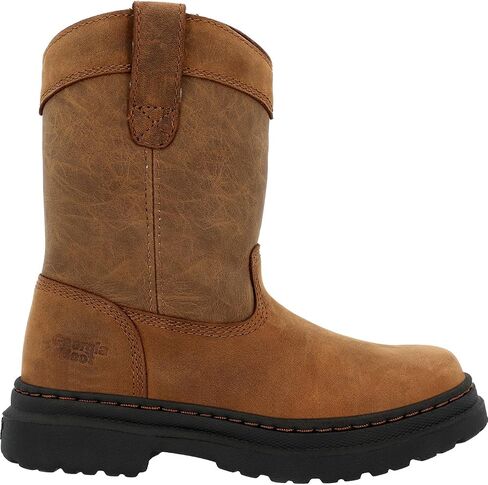 Georgia Boot Little Kids 'Superlyte Pull On Boot ، Brown ، Size 2 (M) in Saudi Arabia