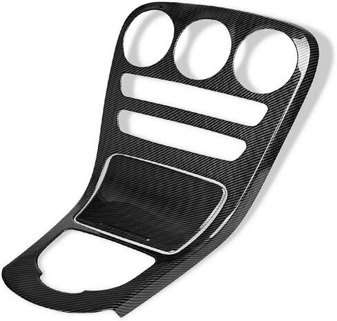 x xotic tech Center Console Gear Shift Panel Frame Cover Trim, Carbon Fiber Pattern, Compatible with Mercedes Benz C Class W205 2019-2021, GLC Class X253 2019-2022 (Without Clock) in Saudi Arabia