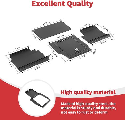 Linskip Console Safe Storage Compatible with 2015-2020 Ford F150, for 2017-2022 F250 F350 F450 F550 Security Console Insert, Console Gun Safe for F150 Accessories(Black) in Saudi Arabia