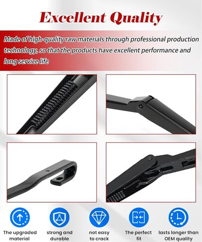 1 زوج بديل للمساحات الزجاجية الأمامية بديل أذرع ممسحة متوافقة مع 1994-2004 Chevrolet S10 Pickup (الأمام الأيسر + الأمامي اليمين) ، استبدل # W0182-V316273 in Kuwait