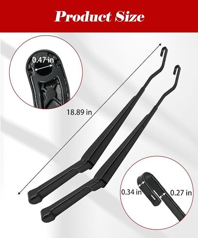 1 زوج بديل للمساحات الزجاجية الأمامية بديل أذرع ممسحة متوافقة مع 1994-2004 Chevrolet S10 Pickup (الأمام الأيسر + الأمامي اليمين) ، استبدل # W0182-V316273 in Kuwait
