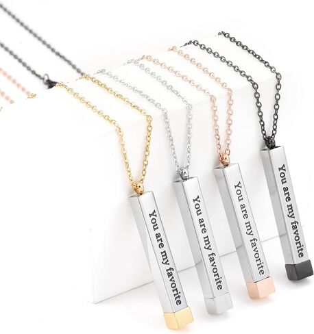 SKQIR Be Kind of a Badass Necklaces for Women with Hidden Message To Best Friends Sisters Funny Inspirational Gifts Vertical Bar Pendant Necklaces Jewelry Gag Gifts for Women in Kuwait