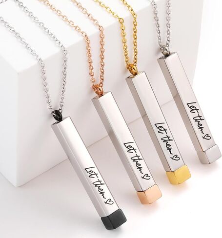 SKQIR Be Kind of a Badass Necklaces for Women with Hidden Message To Best Friends Sisters Funny Inspirational Gifts Vertical Bar Pendant Necklaces Jewelry Gag Gifts for Women in Kuwait