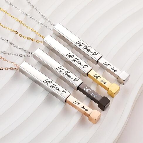 SKQIR Be Kind of a Badass Necklaces for Women with Hidden Message To Best Friends Sisters Funny Inspirational Gifts Vertical Bar Pendant Necklaces Jewelry Gag Gifts for Women in Kuwait