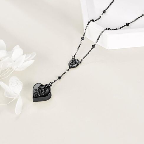 TIGER RIDER Sterling Silver LDR Stash Snuffle Spoon Gold/Black/White Gold/Rose Gold Necklace Hidden Scoop Rosary Chain Rose and Snake Pendant in Saudi Arabia