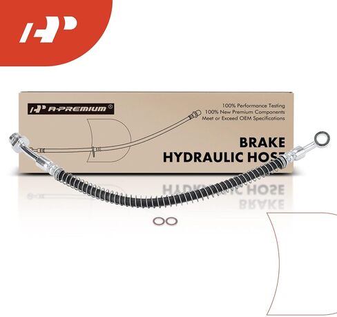 A-Premium Front Passenger Brake Hydraulic Hose Compatible with Hyundai Models - Santa Fe 2007 2008 2009 - Replace# 587320W000 in Saudi Arabia