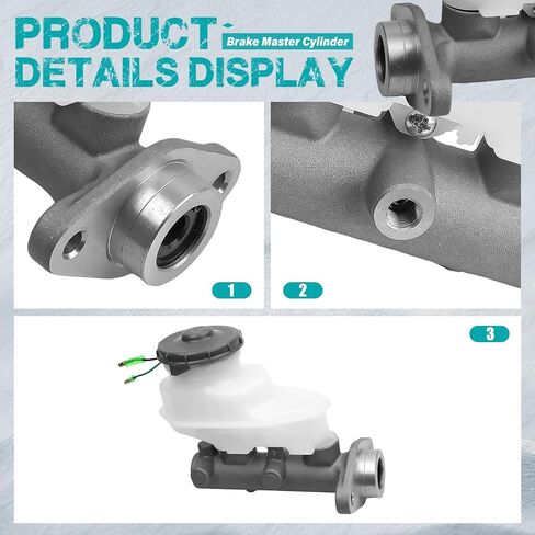 M390417 Brake Master Cylinder مع خزان و CAP متوافق مع مركبات Honda-Accord 1998 1999 2000 2001-يحل محل M390417 ، 13040038 ، 11-2870 ، 46100-S4K-A01 ، 46100-S4-A02 in Saudi Arabia
