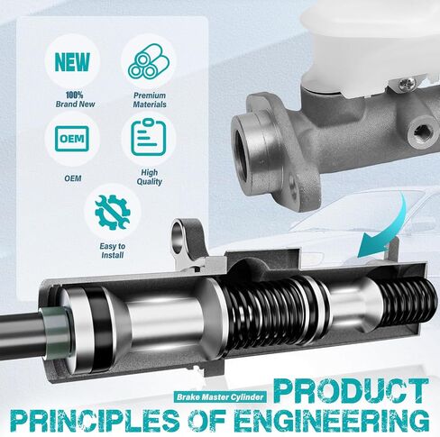M390417 Brake Master Cylinder مع خزان و CAP متوافق مع مركبات Honda-Accord 1998 1999 2000 2001-يحل محل M390417 ، 13040038 ، 11-2870 ، 46100-S4K-A01 ، 46100-S4-A02 in Saudi Arabia