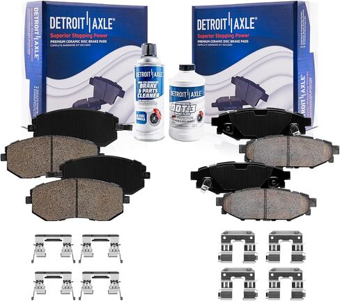 Detroit Axle - Brake Pads Kit for Scion FR-S BRZ Forester Legacy Outback Impreza XV Crosstrek, 4 Front and Rear Ceramic Brake Pads w/Hardware Replacement in Saudi Arabia