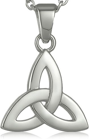 GALWAY Trinity Knot Fine Irish Jewelry Pendant Necklace for Women, Designer Inspired 925 Sterling Silver Necklace Hypoallergenic Women's Jewelry 16" - 18" Adjustable Non Tarnish Jewlery Chain Necklace in Kuwait