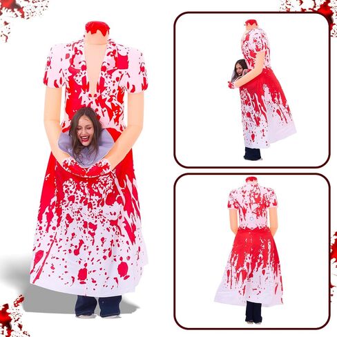 زي قابل للنفخ 6.1 قدم ، ممرضة Zombie Holloween الأزياء القابلة للنفخ حجم البالغين للنساء ، رعب ممرضة دموية التضخم لعطلة الحفلات تأثيلي in Saudi Arabia