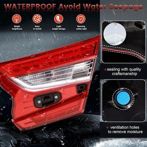 LED Tail Lights Inner Assembly Compatible with 2018-2022 Honda Accord Sedan,Left Driver Side Rear Light Taillights Replacement # 34155TVAA01 in Saudi Arabia