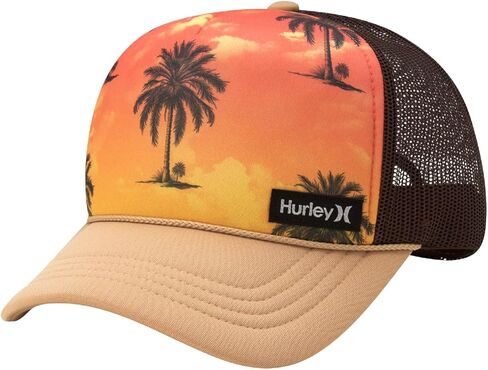 Hurley Men's Rincon Trucker Hat - Breathable Mesh Sides, Curved Bill, Adjustable Snap Closure - Trucker Hats for Men in Saudi Arabia