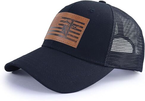 American Flag with Lineman Hats for Men, Adjustable Leather Patch Electrician Baseball Cap in Saudi Arabia
