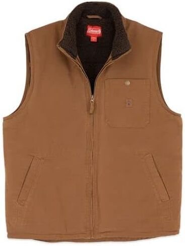 Coleman Microfiber Quilted Vest With Sherpa Collar (XX Large, Rust) in Saudi Arabia