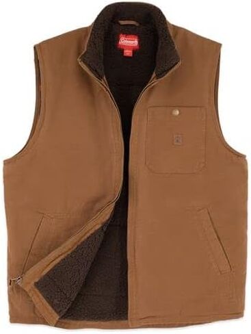 Coleman Microfiber Quilted Vest With Sherpa Collar (XX Large, Rust) in Saudi Arabia