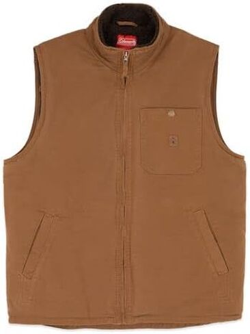 Coleman Microfiber Quilted Vest With Sherpa Collar (XX Large, Rust) in Saudi Arabia
