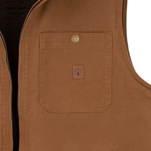 Coleman Microfiber Quilted Vest With Sherpa Collar (XX Large, Rust) in Saudi Arabia